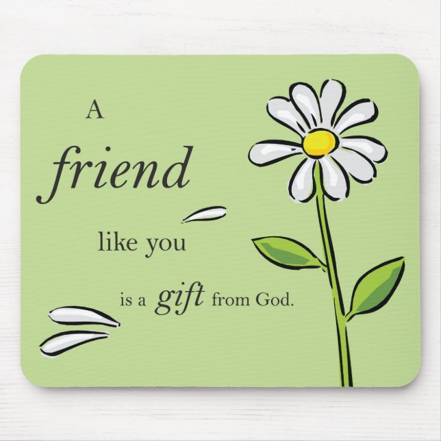Friend Gift från Gud, Daisy om Grönt, Religiösa Musmatta (Framsidan)