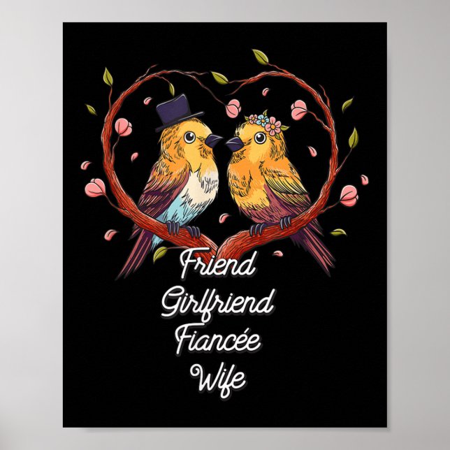 Friend Girlkompis Fiancee Makefefiance Bröllop Poster (Framsidan)