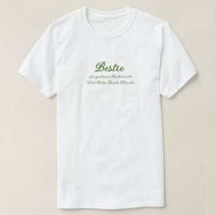 Friend Group Grönt Beige Bach Party Outfit T Shirt