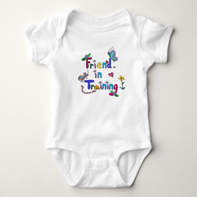 "Friend in Training" Vivid Colors T Shirt (Framsida)