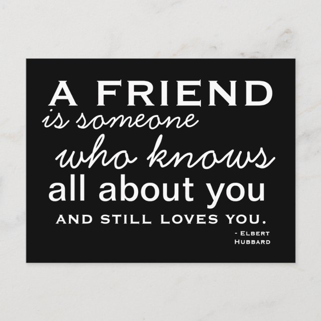 Friend - inspirationspresentationskort vykort (Framsida)