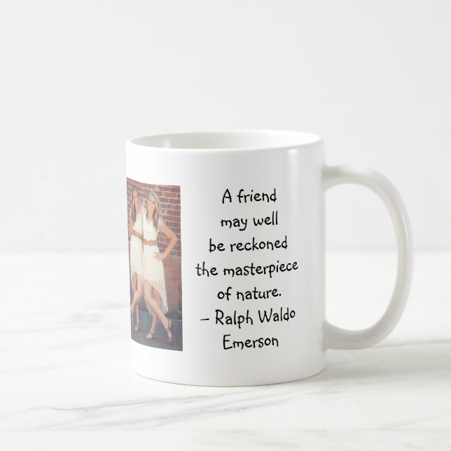 Friend Masterbit of Nature Quote BFF Cute Photo Kaffemugg (Höger)