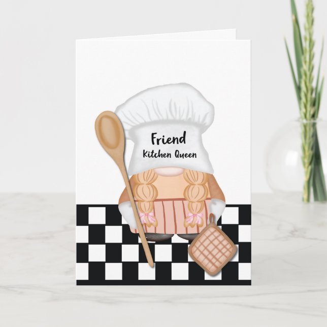 Friend Mor's Day Gnome Kitchen Queen Kort (Framsida)