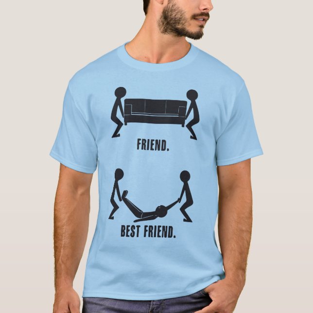 Friend mot Best Friend Tee Shirt (Framsida)