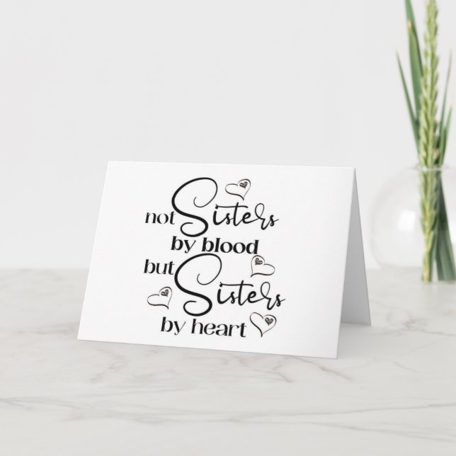 FRIEND & MY SISTER PER HJÄRTA FÖR BIRTHDAY KORT (Framsida)