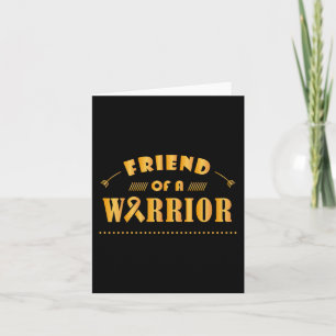 Friend of a Warrior Childature Cancer Ribbon Aware Kort