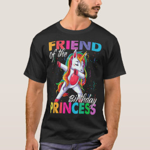 Friend of the Birthday Princess Girl Dabbing Unico T Shirt