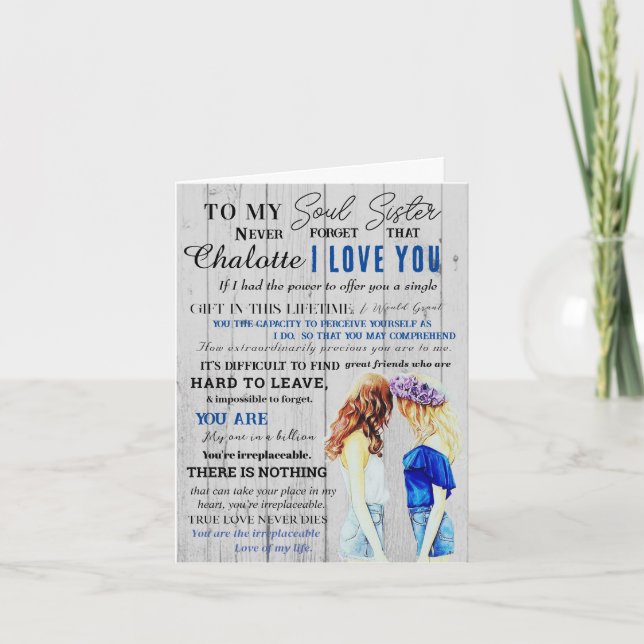 Friend-offerter för personlig Soul Sister-definiti Helgkort (Framsida)