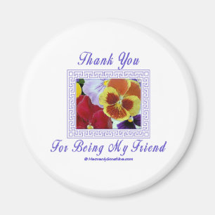 Friend Pansies Magnet