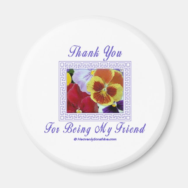 Friend Pansies Magnet (Framsidan)