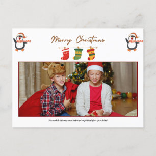 FRIEND PERSONLIG PHOTO CHRISTMAS POSTKORT VYKORT