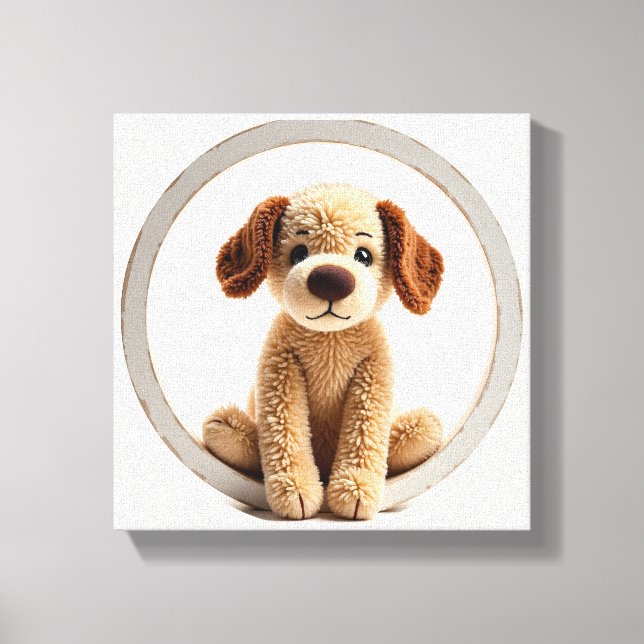 Friend Puppy ( Wall Art Hårig) Canvastryck (Framsida)