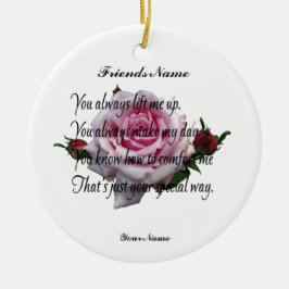 FRIEND QUOTE JULGRANSPRYDNAD KERAMIK