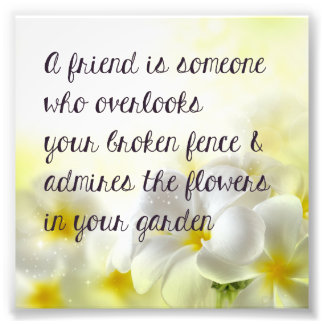 Friend Quote-utskrift Fototryck