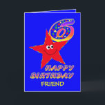 Friend Red Star 6e Birthday Kort<br><div class="desc">Den lilla lilla röda stjärnan i blå himmel med ett stjärnnummer fyllt på födelsedagen kommer att ge ett leende till en 6-åring och hacka finare. Lägg till barnets namn på framsidan om du vill anpassa det här födelsedagshälsningskortet. Det kommer att bli en värdefull keepy för deras speciella 6e-födelsedag. Ursprunglig design...</div>