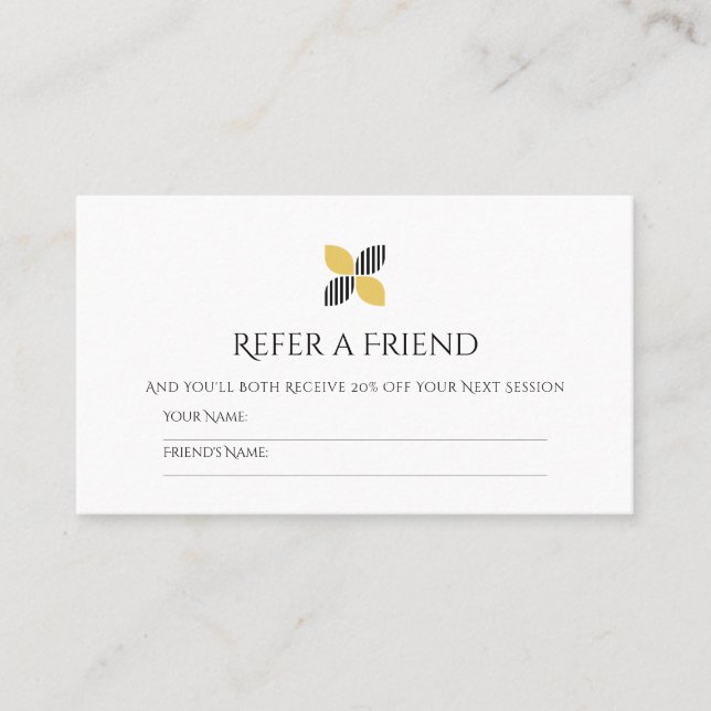 Friend Referral Professionell Black och Guld Klöve (Framsida)