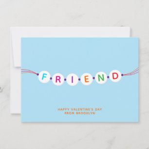Friend Söt vänskap Bracelet Blue Valentine Kort