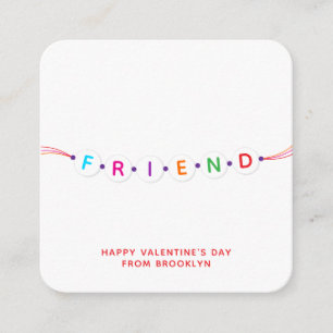 Friend Söt vänskap Bracelet Valentine Day Tilläggskort