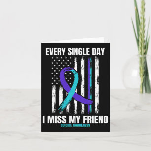 Friend Suicide Awareness Prevention American Flagg Kort