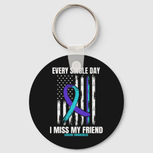 Friend Suicide Awareness Prevention American Flagg Nyckelring