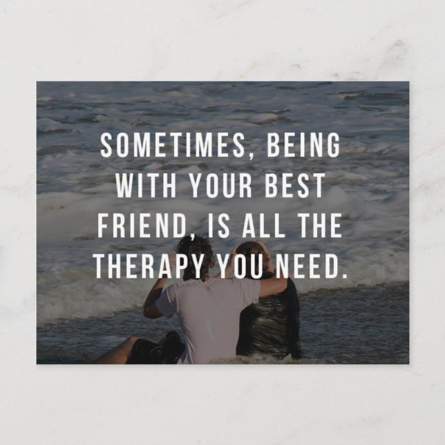 Friend Therapy-citat Vykort (Framsida)