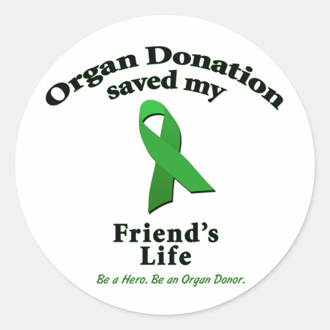 Friend Transplant Runt Klistermärke (Framsida)