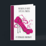 Friend Trendig Shoe and Ro Birthday Greeting Card Kort<br><div class="desc">Friend Trendig Shoe and Ro Birthday Greeting Card</div>
