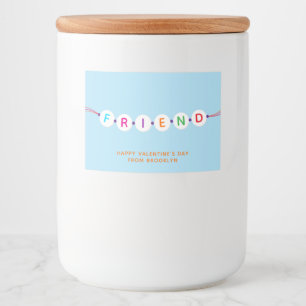 Friend vänskap Bracelet Blue Valentine Day Mat Etiketter