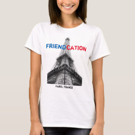 Friendcation Eiffel Paris T-tröja T-shirt