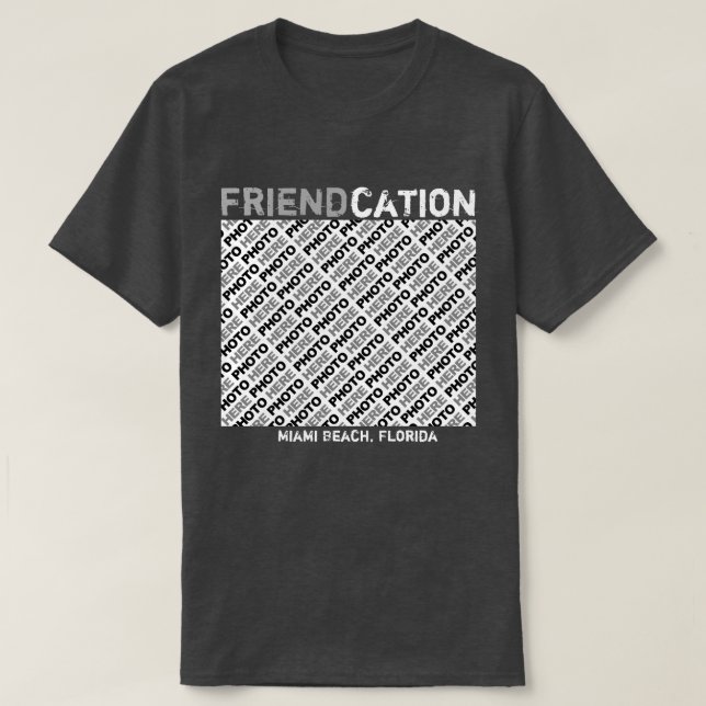 Friendcation skapar din egna mörka T-tröja Tee (Design framsida)