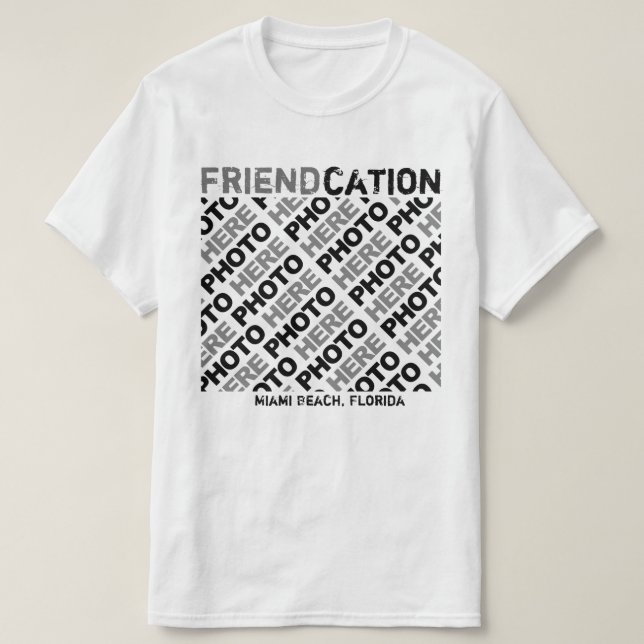 Friendcation skapar din egna vitT-tröja Tee Shirt (Design framsida)