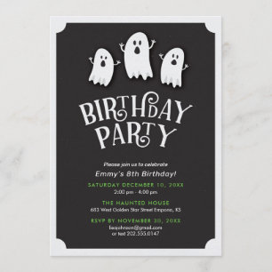 Friendent Birthday Ghost Party Inbjudningar