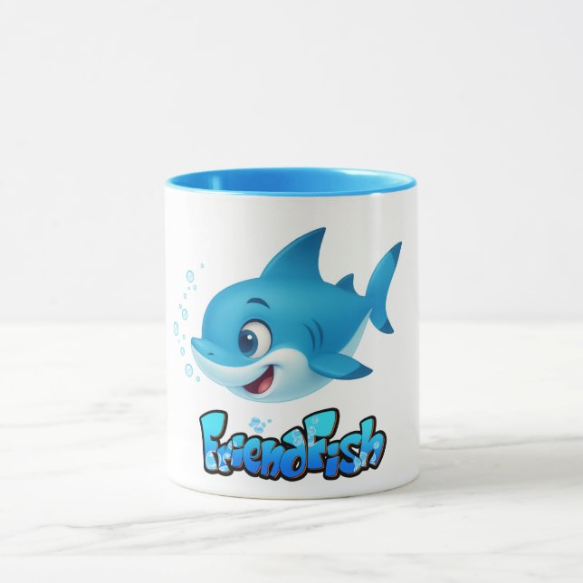 🐠 FriendFish Muggserie – Söt, Färgrik Mugg (Center)