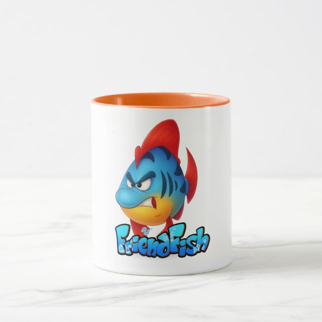 🐠 FriendFish Muggserie – Söt, Färgrik Mugg (Center)