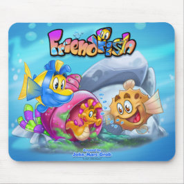 FriendFish Söt tecknad fisk Mouse Pad Musmatta