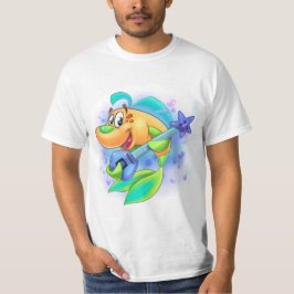FriendFish Söt tecknad, fiskskjorta T Shirt