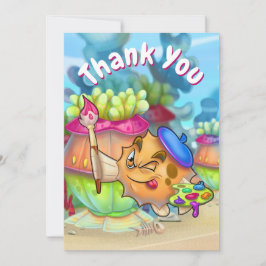 FriendFish-söt tecknad tack för hälsningskort 