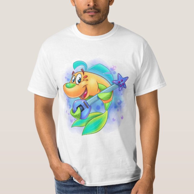 FriendFish tecknad fish jammy shirt T (Framsida)