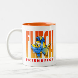 FriendFish tecknad mugg Flitch