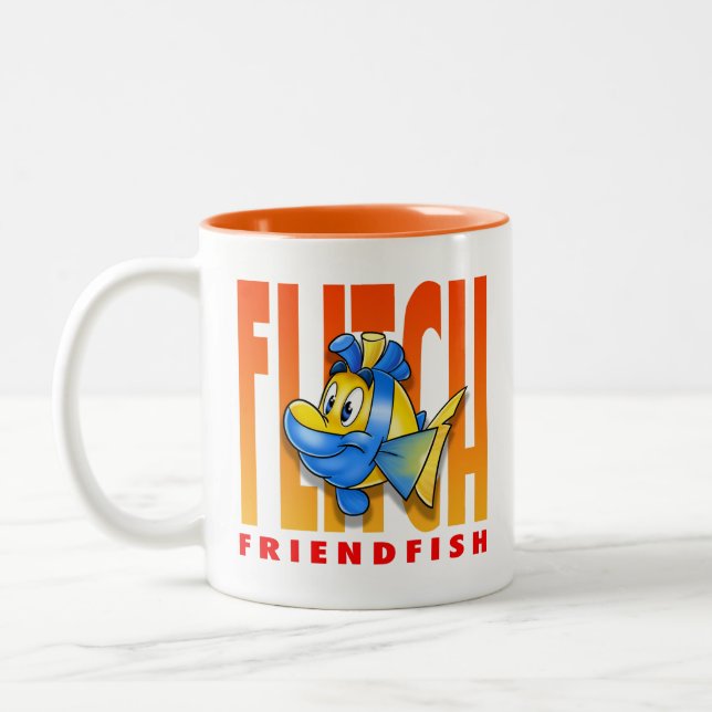 FriendFish tecknad mugg Flitch (Vänster)