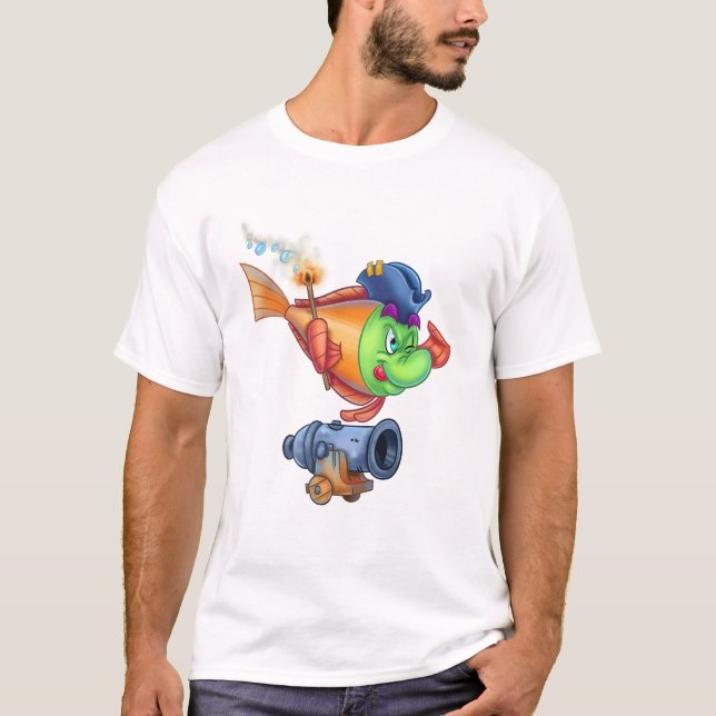 FriendFish-tecknad T Shirt (Framsida)