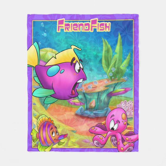 FriendFish ullfilt Fleecefilt (Framsidan)