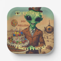 Friendly Alien med födelsedagstårta