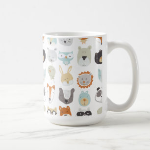 Friendly Ansikte Cute Animal Porträtt Kaffemugg