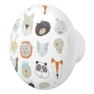 Friendly Ansikte   Cute Animal Porträtt Knopp