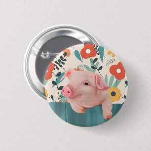 Friendly Baby Pig   Cute Baby djur Knapp