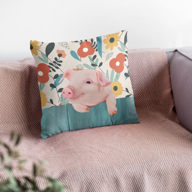 Friendly Baby Pig | Cute Baby djur Kudde (Skapare uppladdad)