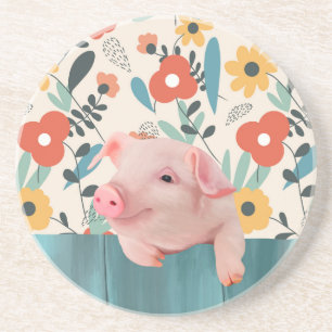 Friendly Baby Pig Cute Baby djur Underlägg