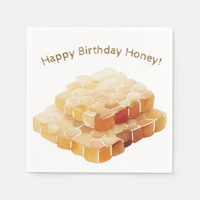 Friendly Bee Cocktail Napkins Pappersservett (Framsidan)