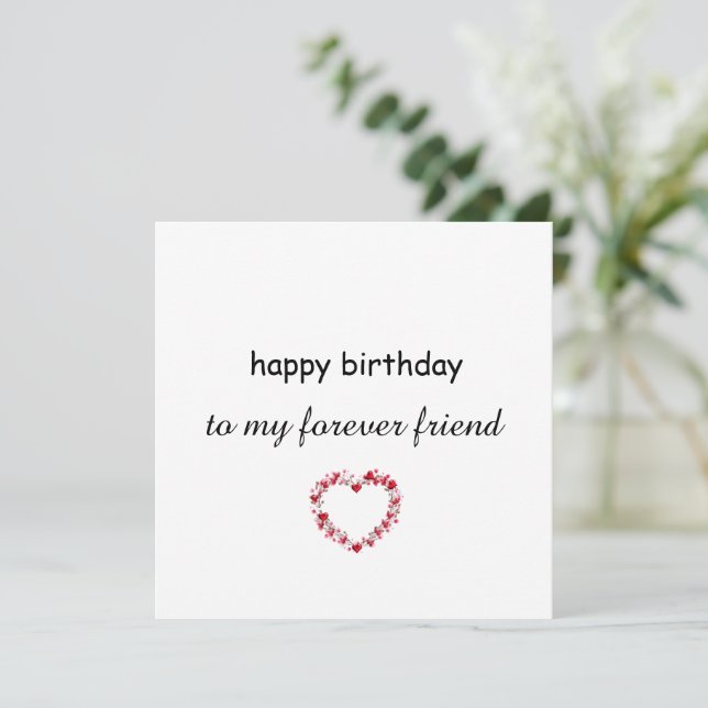Friendly Birthday Card for Best Friend Kort (Stående Fram)